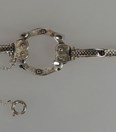 Antieke zilveren horlogeklem armband