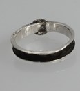 Antieke zilveren ring met haar