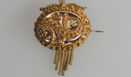 Antieke gouden broche